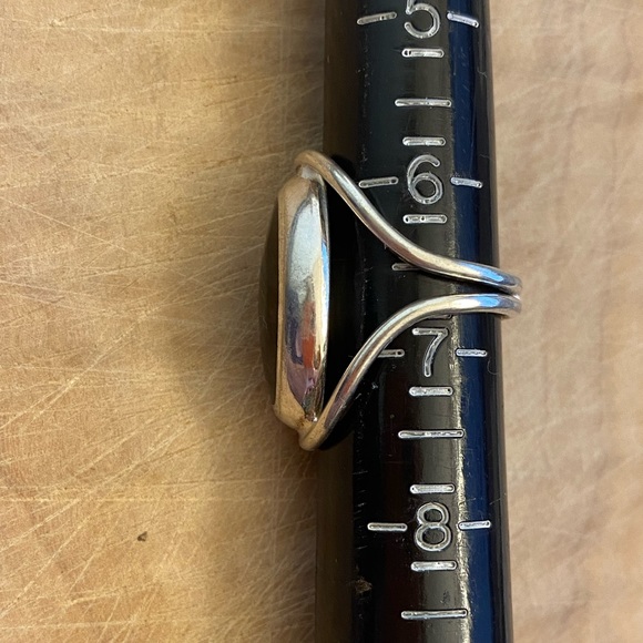 Vintage black 925 sterling silver ring from Mexico - Picture 7 of 8